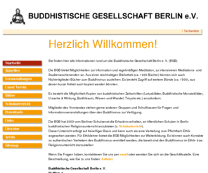 buddhistische-gesellschaft-berlin.de: Herzlich Willkommen!
Homepage der Buddhistischen Gesellschaft Berlin e.V.