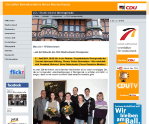 cduwr.de: CDU-Stadtverband Wernigerode
Willkommen bei der CDU Wernigerode