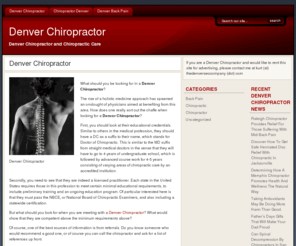 thedenverchiropractor.org: Denver Chiropractor | Denver Chiropractic
Looking for a Denver Chiropractor? Find answers to common questions here about Denver Chiropractic care...