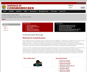 conshohockenpa.org: Conshohocken Borough
Conshohocken Borough Official Web Site