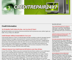 creditrepair24x7.net: Credit Information - Credit
Articles and information on Credit from Credit Information