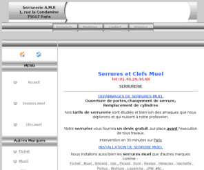 serrurier-serrurerie-muel.com: Serrurier,Serrure muel,serrurerie muel,copie de cles muel
dépannage en serrurerie muel ,serrurier muel agrée assurances vous dépanne sur Paris pour tous vos problemes de serrure muel.