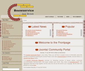 bouwservicetenbrink.com: Welcome to the Frontpage
Joomla! - Het dynamische portaal- en Content Management Systeem