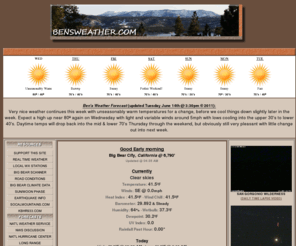 bigbeartv.com: BENSWEATHER.com
Official Weather Forecast for Big Bear