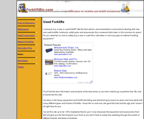 forkliftbiz.com: Used Forklift - Bobcat Skid Steer Loader - Used Forklift Buying Tips
Used forklift, bobcat skid steer loaders equipment, forklift tips tricks and advice!