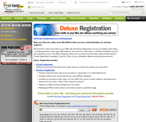 godaddydeluxeregistration.com: Deluxe Registration | Drive traffic to your web site without sacrificing your privacy!
Drive traffic to your web site while keeping your personal information private. Make your web site visible on the millions of daily searches.