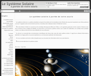 le-systeme-solaire.net: Le Système Solaire à portée de votre souris - http://www.le-systeme-solaire.net
Le Système Solaire à portée de votre souris : ses planètes, ses objets, ses chiffres et ses photos en quelques clics