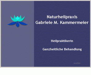 naturheilpraxis-life.de: Naturheilpraxis Gabriele Kammermeier Heilpraktikerin
Naturheilpraxis Gabriele Kammermeier Heilpraktikerin, Köln. Ganzheitliche Heilmassage, Fußreflexzonenmassage, Wirbelsäulentherapie, Energiezonenmassage an Fuß Hand und Kopf, Shiatsu, - heilende Druckpunktmassage aus Japan am Meridiansystem, Ayurvedische Ölmassage, - Ayurveda stammt aus dem indischen Sanskrit und bedeutet Wissen vom Leben. Die Ganzkörpermassage ist ein wichtiger Teil der Behandlung und wird mit erwärmtem, naturbelassenem Öl ausgeführt. Sie harmonisiert die Energien von Körper, Seele und Geist. Basen-Plus-Heilkur der Schwerpunkt der Basen-Plus-Heilkur liegt bei der Behandlung des Säure-Basenhaushalts. Entgiftungs- und Lymphentlastungsmassage (Lösen der Säuren und Schlacken aus dem Gewebe). Darmregeneration, Basen-Plus-Ernährung, Reiki - universelle Lebensenergie.