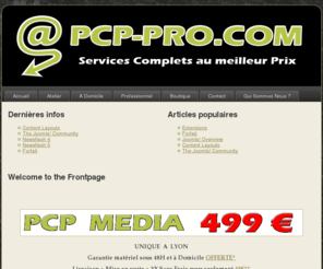 pcp-pro.com: Welcome to the Frontpage
Joomla! - le portail dynamique et système de gestion de contenu