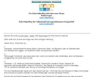 gesslein.info: Home
Informationseite der Firma Babyonlineshop zum Thema Kinderwagen. 