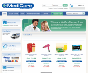 medicare-group.com: MediCare Pharmacy Group - Home
In MediCare we pride ourselves on the level of service we deliver and continue to deliver in the healthcare arena. The core competencies of efficient dispensing within a safe and regulated environment are always a priority and we have managed to develop these services by listening to what our patientsâ current needs are whilst monitoring developments at Department of Health level to plan, prepare and adapt if necessary for future requirements and services.