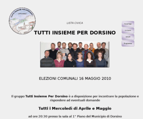 dorsino.info: TUTTI INSIEME PER DORSINO - Lista Civica
Tutti insieme per Dorsino - Lista civica