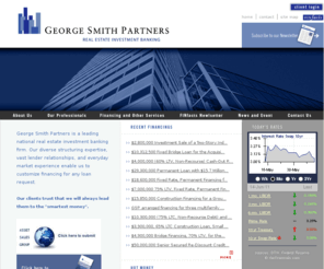 gspartners.com: George Smith Partners
George Smith Partners is a leading national real estate investment banking firm. Contact George Smith Partners today for more information.