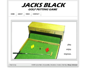 jacksblack.com: Jacks Black - Golf Putting Game
Jacks Black - A challenging way to improve your golf and putting