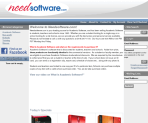 oneacademicsoftware.com: Academic Software
Needsoftware.com Your source for Academic Software