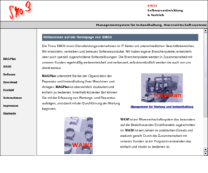 smo3.com: SMO3 Softwareentwicklung - Instandhaltung, Warenwirtschaft
grafische Ressourcenplanung