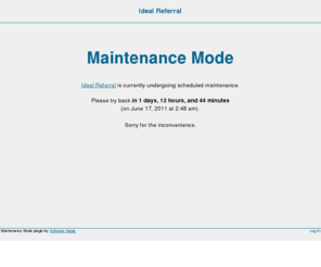 idealreferral.com: Ideal Referral » Maintenance Mode
What is your Ideal Referral?