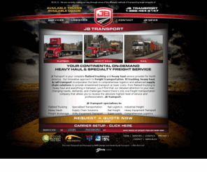 pipelinehandling.com: JB Transport || Flatbed Trucking, Heavy Haul, and Rail Transportation Specialists
JB Transport provides reliable flatbed trucking, heavy haul, and rail transport services to the continental United States. On demand freight transportation, ltl trucking, heavy haulers, in-house logistics, and all-in-one service means supply chain solutions for you.  