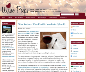 specialistsofwine.com: Wine Peeps: A Wine Blog
An independent wine blog. Your link to great QPR wines from Washington State and beyond.