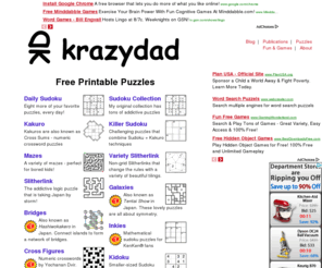 krazydad.com: Free Puzzles by KrazyDad
Free Printable Puzzles by KrazyDad