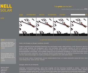 nell-solar.info: Startseite der Nell Solar GmbH
Mit globArt für eine nachhaltige Entwicklung in die Energie von Morgen investieren.