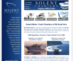 yacht-trips.co.uk: Solent Charters | Motor Yachts £425 | Ribs £275 | FlyBridge Cruisers £425 | Corporate Events
Rib Charter, Rib Hire, Motor Yachts & Flybridge Cruiser charters of the Solent. Private, party and corporate boat charters.