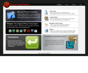 dragonforgedsw.com: Dragon Forged Software
Dragon Forged Software has been designing Mac OSX and iPhone software since 2004.