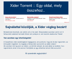 xider.hu: Xider
Közösségi Portál