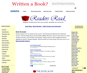 readersread.net: Readers Read(TM) -- Book Blog, Book Reviews and Book Resources
Readers Read(TM) -- Author Interviews, Book Reviews, Most Requested Books and Recommended Books