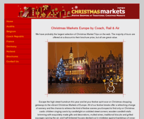 christmasmarketseurope.co.uk: Christmas Markets Coach Trips | Europe's Christmas Markets by Coach.
Christmas Markets Coach Trips & Tours by Coach. Christmas Markets Throughout Europe.