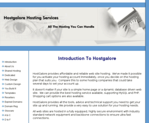 hostgalore.com: Introduction
Introduction