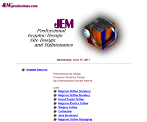 jem-productions.com: Professional Graphics and Site Design, JEM productions, Jim Matvichuk
JEM-productions, Professional graphics, Site design and maintenance, Jim Matvichuk