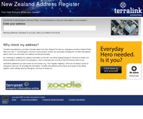 myaddress.co.nz: MyAddress - New Zealand Address Register
Help emergency services locate you or your family in an emergeny. Use this site to check and confirm your address.