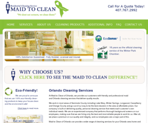 maidtocleanorlando.com: Orlando Maid Service : Orlando Maids : Orlando Cleaning Service: Maids Orlando
Maid to Clean of Orlando is your source for high quality residential Orlando maids and commercial cleaning services.  Maid To Clean offers cleaning services in Orlando, Altamonte Springs, Winter Springs, Oviedo, Lake Mary, Longwood, Metro West and in your Orlando area location. 