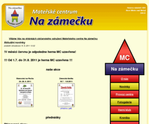 mcnazamecku.net: Mateřské centrum Na zámečku - Nové město nad Metují | O nás
Mateřské centrum Na Zámečku