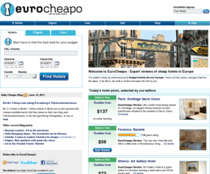 eurocheapo.com: Cheap Hotels in Europe: EuroCheapo's Guide to Cheap Europe Hotels
EuroCheapo's guide to the best cheap hotels in Europe. Our editors visit hundreds of budget hotels in Europe, write reviews, take photos, and provide full contact information.