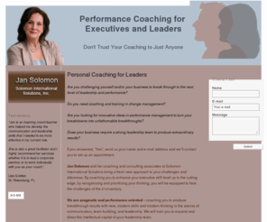 solomoninternationalsolutions.com: Are You Leading or Following?
By coaching you to enhance your executive skill level up to the cutting edge, you will be equipped to face the challenges of the 21st century.