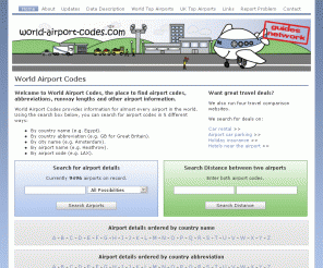 world-airport-codes.com: Welcome to World Airport Codes
