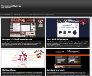 homonnai.net: Homonnai György - Php fejlesztő [ honlapkészítés, weboldal, webáruház, SEO, kereső optimalizálás ]
