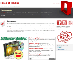 rulesoftrading.org: Rules of trading offers the most comprehensive collection of trading rules on the net.
Rules of trading offers the most comprehensive collection of trading rules on the net.  Join now and profit!