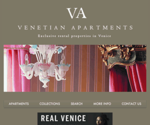 venice-apartments.com: Holiday vacation rental apartments in Venice, Italy | Venice apartments by Venetian Apartments
Venetian Apartments has been established for over 20 years. We offer a wide range of vacation apartments for holiday rental in Venice, Italy
