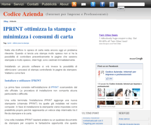 codiceazienda.it: Codice Azienda: Internet per imprese e professionisti
Il blog di Antonio Palmieri parla di Internet per imprese e professionisti. Gli strumenti per utilizzare Internet in azienda e al servizio dei professionisti.