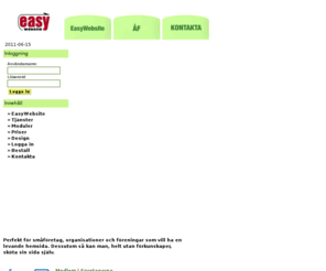 easywebsite.nu: EasyWebsite - Professionella hemsidor till smarta fretagare
EasyWebsite - Professionella hemsidor till smarta fretagare! Perfekt fr smfretag, organisationer och freningar som vill ha en levande hemsida. Dessutom s kan man, helt utan frkunskaper, skta sin sida sjlv.