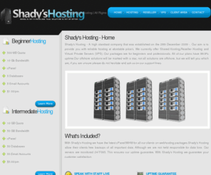shadyshosting.com: Shady's Hosting - Home
Shady's Hosting - Provides Top Notch Offshore Hosting from $1.00/mo!