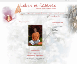 beatekoecher.de: Yoga in Zittau, Yogakurse in Zittau, Yoga erlernen Leben in Balance - Entspannungskurse Yogakursleiterin in Zittau
Willkommen auf der Seite Entspannungskurse mit Beate Köcher Entspannungspädagogin und ärztlich geprüfte Yogakursleiterin in Zittau