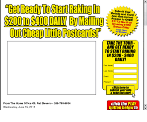 ezpostcards.info: XPPS Postcard Marketing - Make Xtreme Money with XPPS - Pat Stevens
Make Xtreme Profits with Xtreme residuals with XPPS Postcards