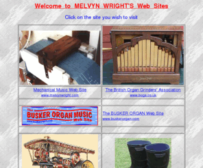 melright.com: Welcome to Melvyn Wright's Web Sites
Melvyn Wright's Web Site Index.