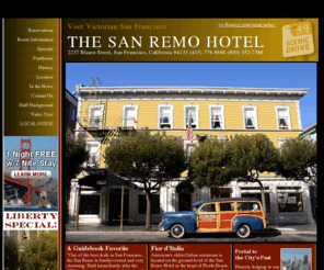 sanremohotel.com: San Remo Hotel- North Beach San Francisco Hotel- Historic San Francisco Hotels
Official San Remo Hotel Website- North Beach San Francisco hotel is among top rated TripAdvisor specialty San Francisco lodging. Historic downtown San Francisco hotel offers surprisingl affordability.