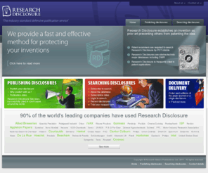 technicaldisclosure.com: Research Disclosure - The industry standard defensive publication service
Defensive Publications Online The PCT Listed Disclosure Service.