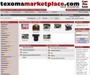 texomamarketplace.com: Texoma Classifieds - Free Classified Ads by KXII
Texoma Classifieds Ads, Local Classifieds from KXII-TV.